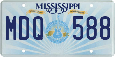 MS license plate MDQ588
