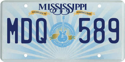 MS license plate MDQ589