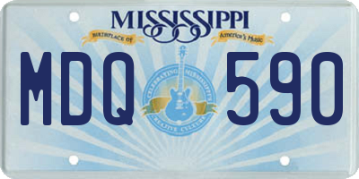 MS license plate MDQ590