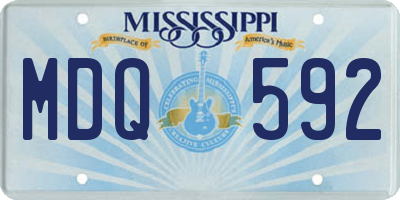 MS license plate MDQ592
