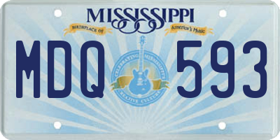 MS license plate MDQ593