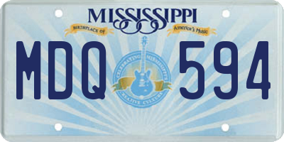MS license plate MDQ594