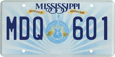 MS license plate MDQ601