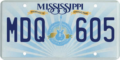 MS license plate MDQ605