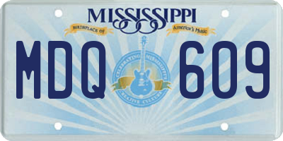 MS license plate MDQ609