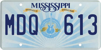 MS license plate MDQ613