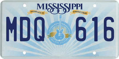 MS license plate MDQ616
