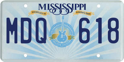 MS license plate MDQ618