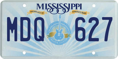 MS license plate MDQ627