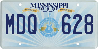 MS license plate MDQ628