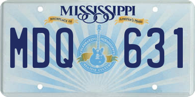 MS license plate MDQ631