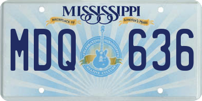 MS license plate MDQ636