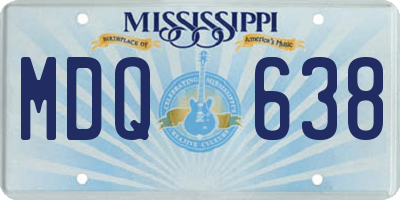 MS license plate MDQ638