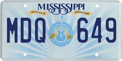 MS license plate MDQ649