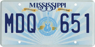 MS license plate MDQ651