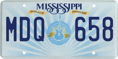 MS license plate MDQ658