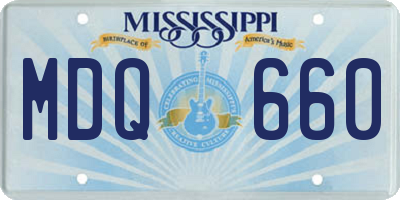 MS license plate MDQ660