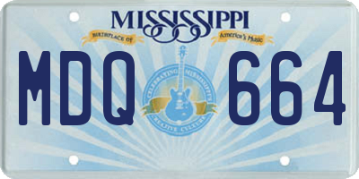 MS license plate MDQ664