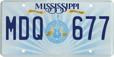 MS license plate MDQ677