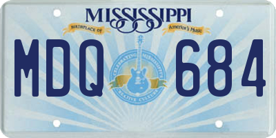 MS license plate MDQ684