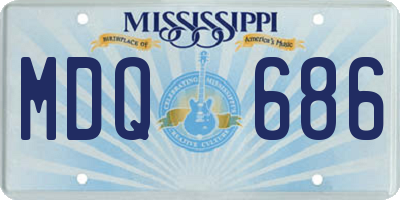 MS license plate MDQ686