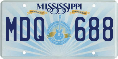 MS license plate MDQ688