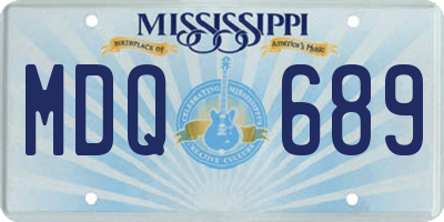 MS license plate MDQ689