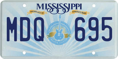 MS license plate MDQ695