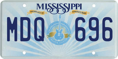 MS license plate MDQ696