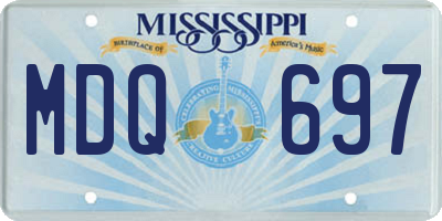 MS license plate MDQ697