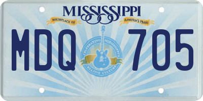 MS license plate MDQ705