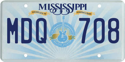 MS license plate MDQ708