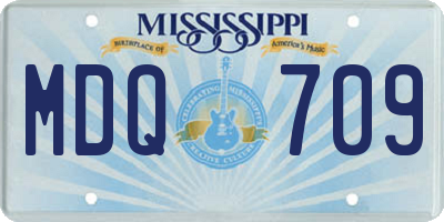 MS license plate MDQ709