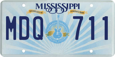 MS license plate MDQ711