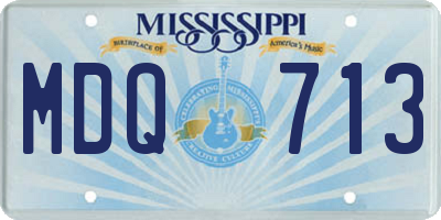 MS license plate MDQ713