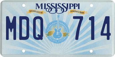 MS license plate MDQ714