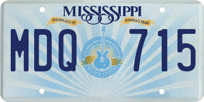 MS license plate MDQ715