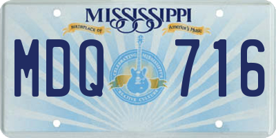 MS license plate MDQ716