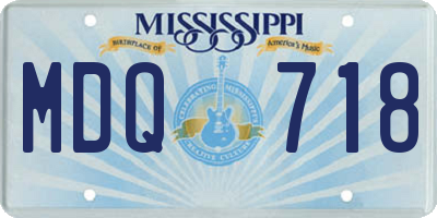 MS license plate MDQ718