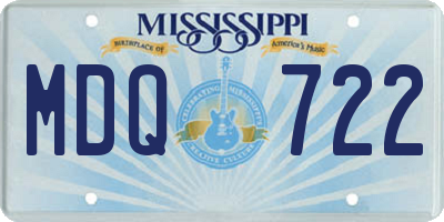 MS license plate MDQ722