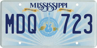 MS license plate MDQ723