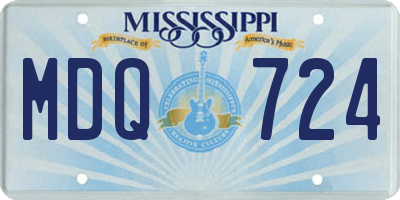 MS license plate MDQ724