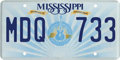 MS license plate MDQ733