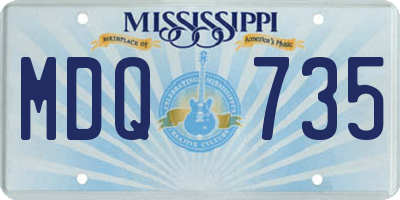 MS license plate MDQ735