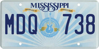 MS license plate MDQ738