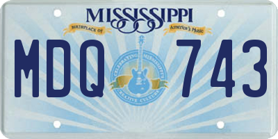 MS license plate MDQ743
