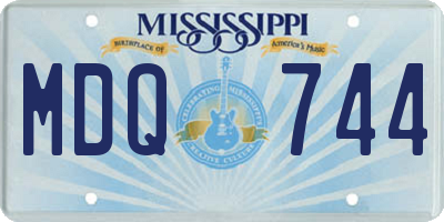 MS license plate MDQ744
