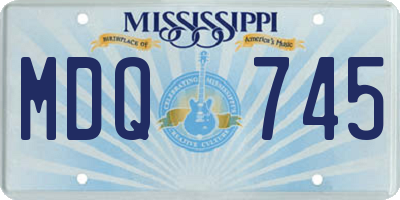 MS license plate MDQ745