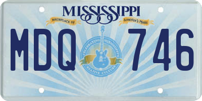 MS license plate MDQ746