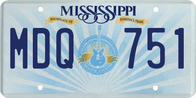 MS license plate MDQ751